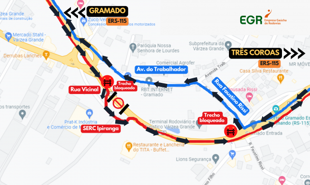 Viaduto está sendo construído na ERS-115, em Gramado