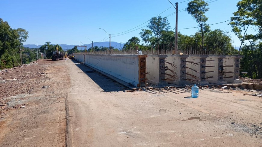 24 vigas da nova ponte sobre o rio Forqueta estão prontas