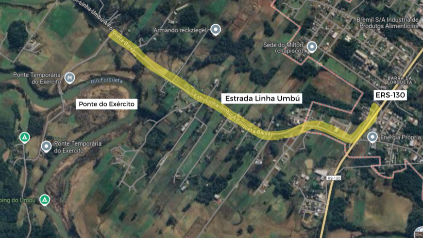 EGR realizar&aacute; melhorias em via utilizada como desvio durante reconstru&ccedil;&atilde;o da ponte sobre o Rio Forqueta